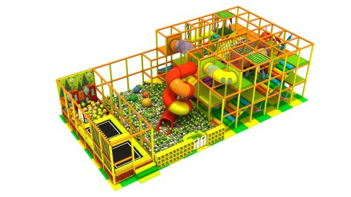 Dual Spiral Slide Indoor Play Center